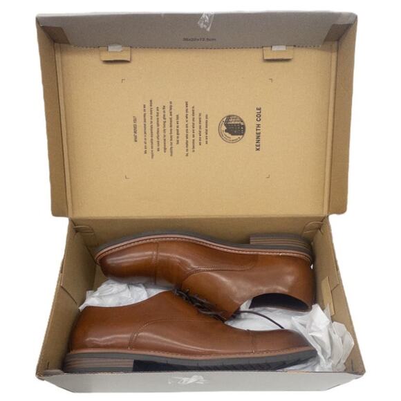 KENNETH COLE REACTION Men's Klay Flex Cap Toe Oxfords Dress Shoes Brown 8.5 10 - Picture 6 of 6